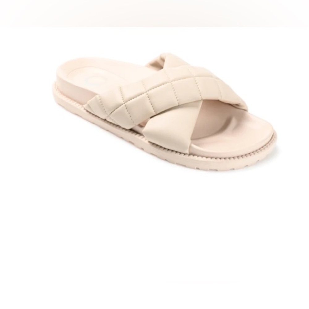 JOURNEE COLLECTION WOMENS AVEENA FOOTBED SANDAL - BONE - Picture 1 of 6